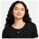 Nike Γυναικεία κοντομάνικη μπλούζα Sportswear NK CHLL KNT MRIB SS Top